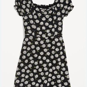 Floral print Puff-Sleeve Fit & Flare Dress for Girls large 10-12 NWOT